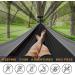 Portable Camping Hammock with Net | Lightweight Parachute Nylon Hammock for Backpacking, Beach, Patio | Includes Tree Straps and Carabiners | Black & Grey - Buy Online on SooperMarket.com