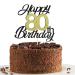 Sumerk 80 cake attachments for the 80th birthday cake attachments birthday party decoration accessories gold and black 1 pack of cake lid on his 80th birthday