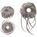 REECHO Super Long Tousled Updo Hair Bun Extensions - Gray/Brown Mix | Messy Bun Hair Piece with Elastic Band for Women - Buy Online on SooperMarket.com