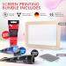 Marabu Screen Printing Kit Set with Wooden Frame, Squeegee, and Ink - Beginner Silk Screen Printing Set - Buy Online on SooperMarket.com