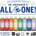 Dr. Bronner's 18-in-1 Cherry Blossom Pure-Castile Liquid Soap - 240ml | Made with Organic Oils | Face, Body, Hair, Laundry, Pets, Dishes | Fair Trade & Vegan | Recycled Bottle - Buy Online on SooperMarket.com