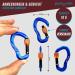 Pamindo Mini Carabiner Set - Screw Cap Aluminum Key Ring Hooks (2x Anthracite) for Outdoor & Travel - Buy Online on SooperMarket.com