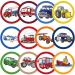120 Pieces Toilet Targets for Potty Training Boys Potty Targets for Boys Potty Training Aids Flushable Boys Pee Targets Potty Training Chart for Toddlers Boys Training Use Potty (Cars Styles)