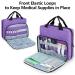 Trunab Padded Stethoscope Case Small First Aid Kit Bag Empty Hold Two Stethoscopes Compatible with 3M Littmann/MDF/ADC Ideal for Home Car Camping and Hiking Purple - Buy Online on SooperMarket.com