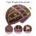 REECHO 11 Short Brown Bob Wig with Bangs - Synthetic Replacement Hair for Women - Chocolate Brown with Blonde Highlights - 11 Inch - Buy Online on SooperMarket.com