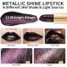 OULAC Metallic Shine Glitter Lipstick Black - Midnight Mirage (21) - Buy Online on SooperMarket.com