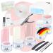 ND24 NAILDESIGN-Geln gel Starter Set Premium with UV Plip Gel Constitutional Gel French Gel sealing gel UV lamp & MakeUp GELE-Complete set for beginners-UV GELE MADE in Germany Starter Set Premium + MakeUp GELE