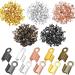 1000 PCS Clamshell Crimp Fold Over Cord Ends Cord Tips Leather Rope Ending Caps for DIY Bracelet Necklace Crafts Jewelry Making(Gold/Silver/Gun Black/Bronze/Rose Gold)