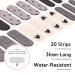 NAILOG Halloween Semi Cured Nail Strips - 20 Extra Long Gel Strips - Buy 3 Get 1 Free UV Lamp - Glossy, Long Lasting Nail Polish Stickers with Soft Gel Finish - Black Heart Design - Buy Online on SooperMarket.com