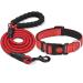 Haapaw Reflecting dog collar padded with soft neoprene breathable nylon dog collar for small medium -sized dogs M (1 -pack) red