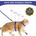 Cat Harness with Leash 3-Pack - Stars Moon Paw Heart Design - Escape Proof - for Walking Small Medium Large Cats - Black Red Blue - Adjustable & Safe - Set of 3 - Buy Online on SooperMarket.com