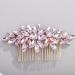 Chargances Lavender Crystal Bridal Hair Comb - Handmade Rhinestone Hair Clip for Bride, Wedding, Prom - Fashion Hair Accessory - Buy Online on SooperMarket.com
