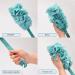 2 Pack Bath Brush Set: Long-Handled Luffa Brush & Double-Sided Bristle Brush with Hooks - Buy Online on SooperMarket.com