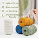 LEREATI 3mm Macrame Cord 219 Yards | Natural Cotton Twine for Crafts | Thick Colored Macrame Rope Yarn for DIY Projects | Peacock Blue Macrame String - 3mmx219yards - Buy Online on SooperMarket.com