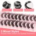 Yawamica D Curly Strip Lashes - 10 Pairs Russian Volume Mixed Natural Wispy Mink False Eyelashes - Buy Online on SooperMarket.com