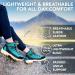 Foxelli Women's Waterproof Suede Hiking Boots - Breathable & Lightweight - Size 8.5 Teal - Buy Online on SooperMarket.com