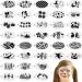 Jecery 36 Pcs Face Paint Stencils Reusable Makeup Temporary Tattoos Body Painting Mermaid Unicorn Leopard Tattoo Witch Ghost Pumpkin Skull Templates for Halloween (Fresh Style)