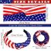 Patriotic American Flag Headband Set | 4th of July Hair Accessories Kit with Scrunchies - Buy Online on SooperMarket.com