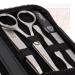Buy Premium 8-Piece Manicure Set for Men | Three Swords Nail Care Set in Real Leather Case - Includes Beard Scissors Nail Clippers Tweezers & More - Black - Buy Online on SooperMarket.com