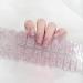 Semi Cured Gel Nail Wraps 22Pcs Pink Glitter Gel Nail Polish Strips Self-Adhesive Gel Nail Stickers Salon-Quality French Manicure Stickers with Soft Glossy Gel Finish Easy to Apply & Remove Sparkle Pink