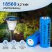 LiFePO4 18500 Rechargeable 3.2V 1000mAh Solar Battery - Perfect for Outdoor Solar Lights & Flashlights (4 Pack - Buy Online on SooperMarket.com