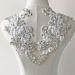 Sparkling White Rhinestone Applique Mirror Pair for Wedding Dress - Set of 2 - Buy Online on SooperMarket.com