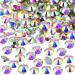 1440 Pack Crystal Flat Back Rhinestone Round Diamante Gems Non-Self-Adhesive (Crystal AB 4 MM) Crystal AB 4 MM/SS16