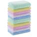 NBLJF Multicolor Small Washcloths Set 10 Pack for Newborn Baby Bath Hand Towel and Face Cloths or Bathroom-Kitchen Multi-Purpose Soft-Comfortable Absorbent Fingertip Towels 10'' x 10'' (Multicolor)