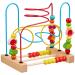 Balinco MOTOR SKILLS LOOP wooden toy bead labyrinth with fruit elements & bead slider. Baby toy 6 months