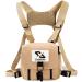 Golkcurx Binocular Harness, Adjustable Bino Harness Chest Pack, Waterproof Binoculars Harness for Hiking, Hunting Khaki