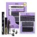 Lash Extension Set 156 PCs eyelash Extensions Set B & Q eyelash extension Set Individual eyelashes with mascara brush lash glue remover removering eyelashes for DIY eyelashes Extensions (bootes kit) 1 piece (1 Pack) 156PCs booteskit