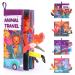 Eutionho Jungle Tails Books for Baby 8 Page Soft Books Baby Toys Tape on Pushchair/Car Seat/Crib Early Education Toy Newborn Activity Sensory Toys for Baby Gifts for 0 3 6 12 Months Boys Girls Animal Tails