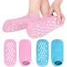 Moisturizing socks 2 pairs of gel socks to repair cracked feet women men spa foot care socks remove reusable for cornea dry cracked feet