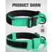 Joytale Tactical Dog Collar | Durable Dog Collar with Handle for Large Dogs | XL Turquoise with QR Code Dog Tag - International Shipping Available - Buy Online on SooperMarket.com