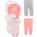 Simple Joys by Carter's Baby Girls' Pants Set - 0-3 Months - Multicolor Bunny Dots - Adorable Text Print - Shop Now! - Buy Online on SooperMarket.com