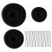 Donut Hair Bun Maker,TsMADDTs 3pcs Ring Style Bun Maker with Large Bobby Pins 20pcs,Doughnuts Sock Bun Maker Set, Black C-Black