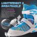 PAPAISON Inline Skates with Light up Wheels - Adjustable Illuminating Roller Skates in Blue & Grey for Kids, Youth, Women, and Men - Large Size - Buy Online on SooperMarket.com