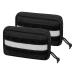 Oneigris feed bag for dogs 2 pieces large space moll feed bag Dog training with reflective stripes Suitable for tactical dog harness training walking in black