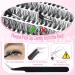 Lash Extension Kit - DIY Colored Lash Clusters | 6 Color Individual Lashes Bond & Seal Tweezers | EYDEVRO 8-16mm D Curl Rainbow Kit - Buy Online on SooperMarket.com