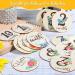 16-Piece Floral Wooden Baby Monthly Milestone Cards - Double-Sided Baby Months Signs for Newborn Photo Props - Fresh Flowers Design - Buy Online on SooperMarket.com