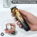 Hatteker Beard Trimmer Kit Professional Hair Clipper with Zero Gapped T-Blade Trimmer Electric Razor Shaver for Nose Ear Beard Body Trimmer for Men Waterproof Cordless Grooming Kit 6 in 1 - Buy Online on SooperMarket.com