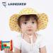 Lovely Duckling-yellow Baby Girls Sun Protection Hat | Adjustable Wide Brim Toddler Kids Hat for Beach Play | 6-12 Months - Buy Online on SooperMarket.com