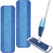 2 Pack Microfiber Cleaning Pad Mop Replacement Pad Compatible with Bona Mops - Reusable Hardwood Floor Cleaner Pads Refills Machine Washable - 18 Inch