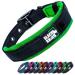 Black Rhino - The Comfort collar super soft neoprene posted dog collar for all dog breeds - highly contaminable adjustable reflective weatherproof (small aqua/gray) aqua/gray small
