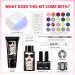 Morovan Poly Gel Nail Kit with UV Lamp - Clear Poly Nail Gel Kit with Glitter | 20 Nail Art Tools Included - Buy Online on SooperMarket.com
