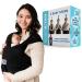 Baby K'tan Original Baby Wrap Carrier, Infant and Child Sling - Simple Wrap Holder for Babywearing - No Rings or Buckles - Carry Newborn up to 35 lbs, Black, Women 10-14 (Medium), Men 39-42. Black Medium