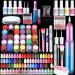 SAVILAND Dip Powder Nail Kit with Drill - 30 Colors Keratin Dip Nails Powder Kit Starter Set with Dipping Powder Liquid Set with Base Top Coat Activator for Beginners All Seasons Tones Home DIY Salon
