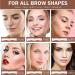 Brow Stamp Waterproof Makeup Eyebrow Powder Stencil Kit One Step Brow Stamp Shaping Kit for Grooming and Drawing Brows Reusable Eyebrow Tint Styling Tool Eye Brow Stamp with Brow Brush Cosmetic Tool - Buy Online on SooperMarket.com