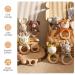 Wooden Baby Rattle - Crochet Lion Newborn Toy with Natural Wood Teething Ring - Handmade Gift for Boys and Girls - Buy Online on SooperMarket.com