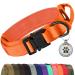 Joytale Tactical Dog Collar | Dog Collar with Handle | Dog Collar Large Dogs with QR Code Dog Tag Orange LL Orange